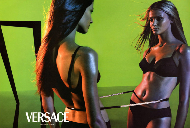 Carmen Kass featured in  the Versace advertisement for Spring/Summer 1999