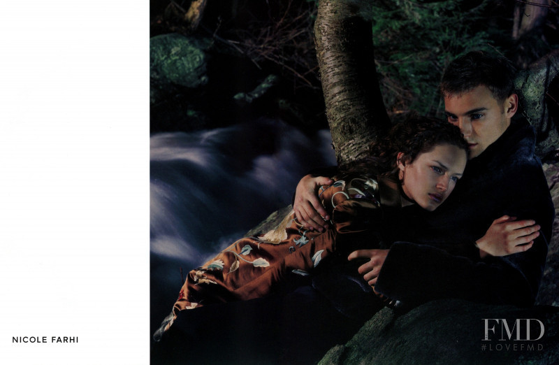Vivien Solari featured in  the Nicole Farhi advertisement for Autumn/Winter 1999