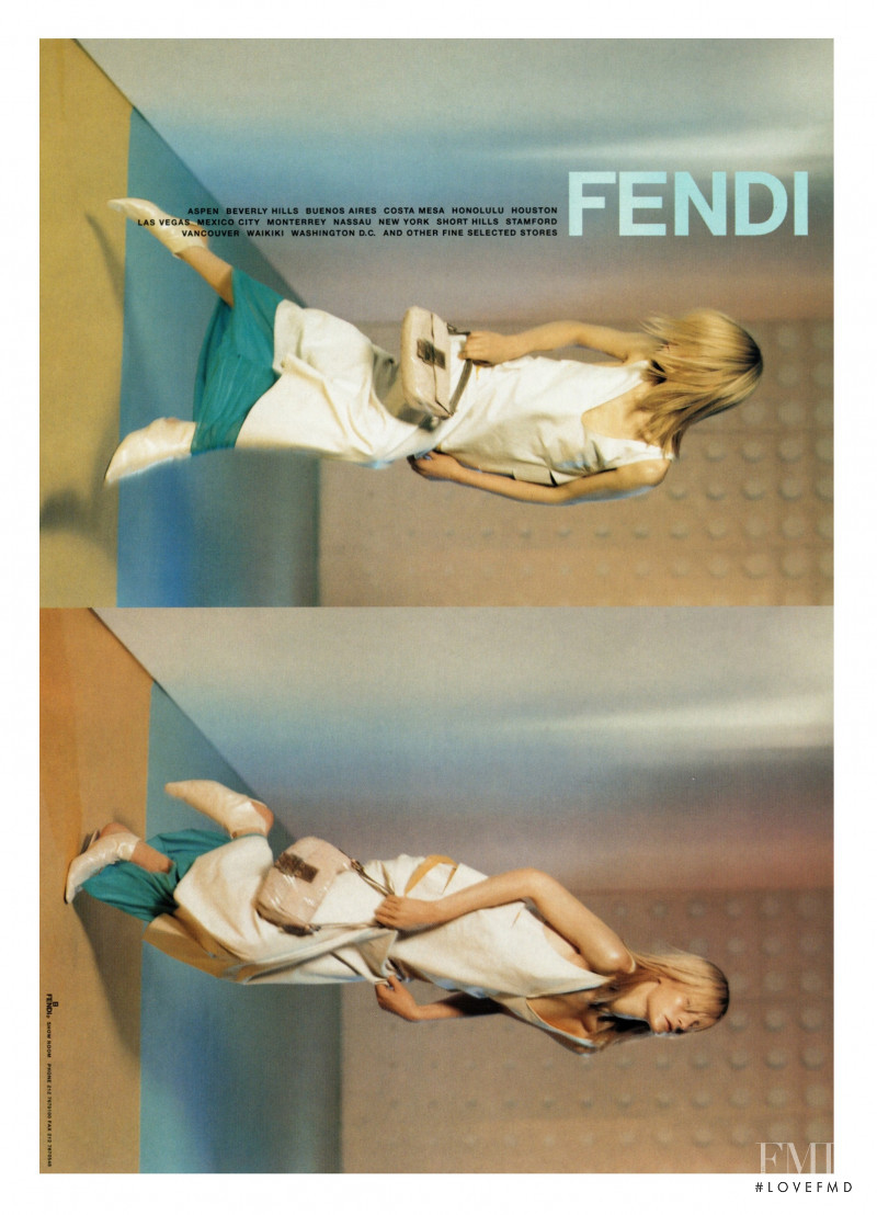 Kirsten Owen featured in  the Fendi advertisement for Spring/Summer 1999