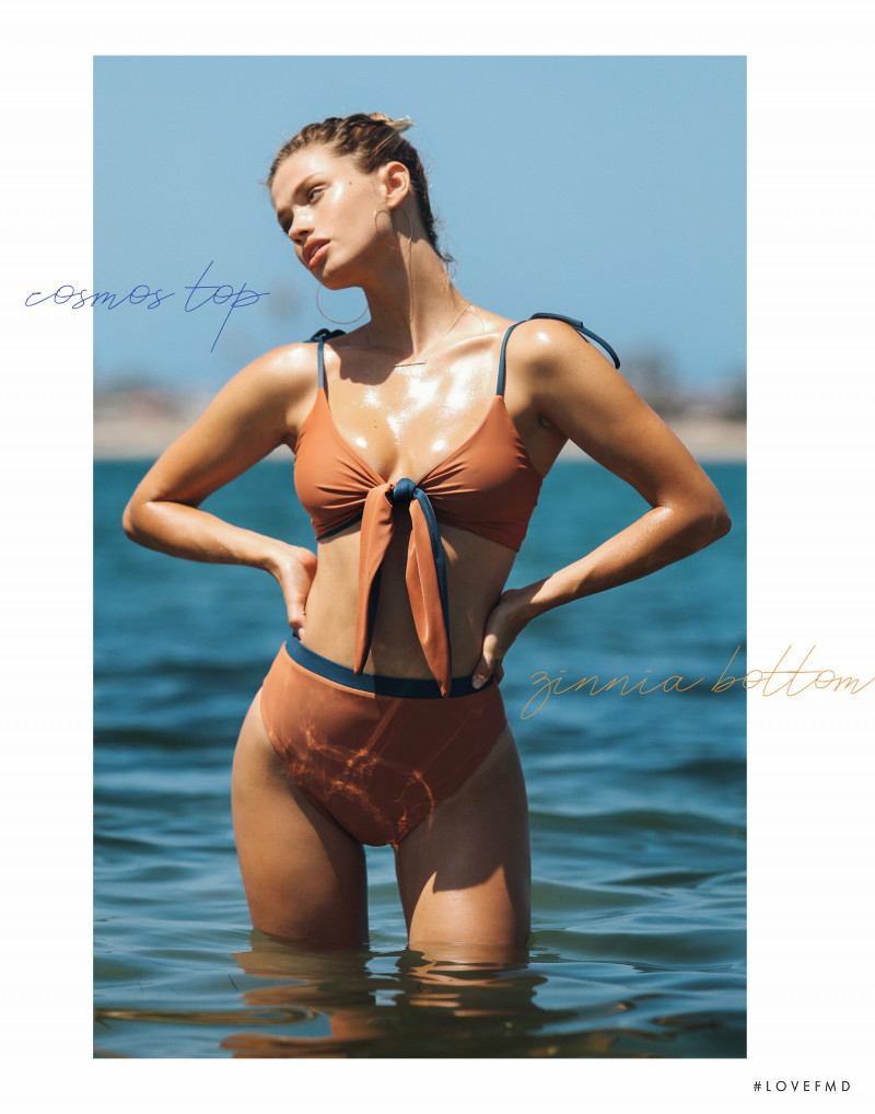 Maggie Rawlins featured in  the Fleur Swim advertisement for Spring/Summer 2019