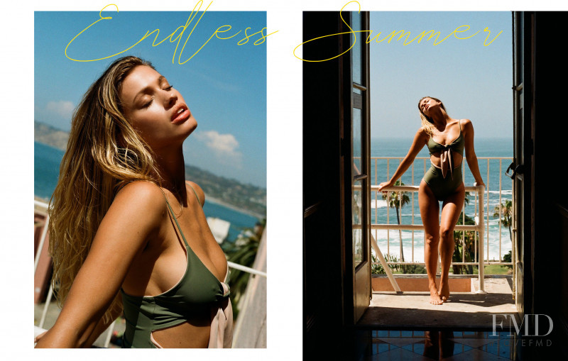 Maggie Rawlins featured in  the Fleur Swim advertisement for Spring/Summer 2019