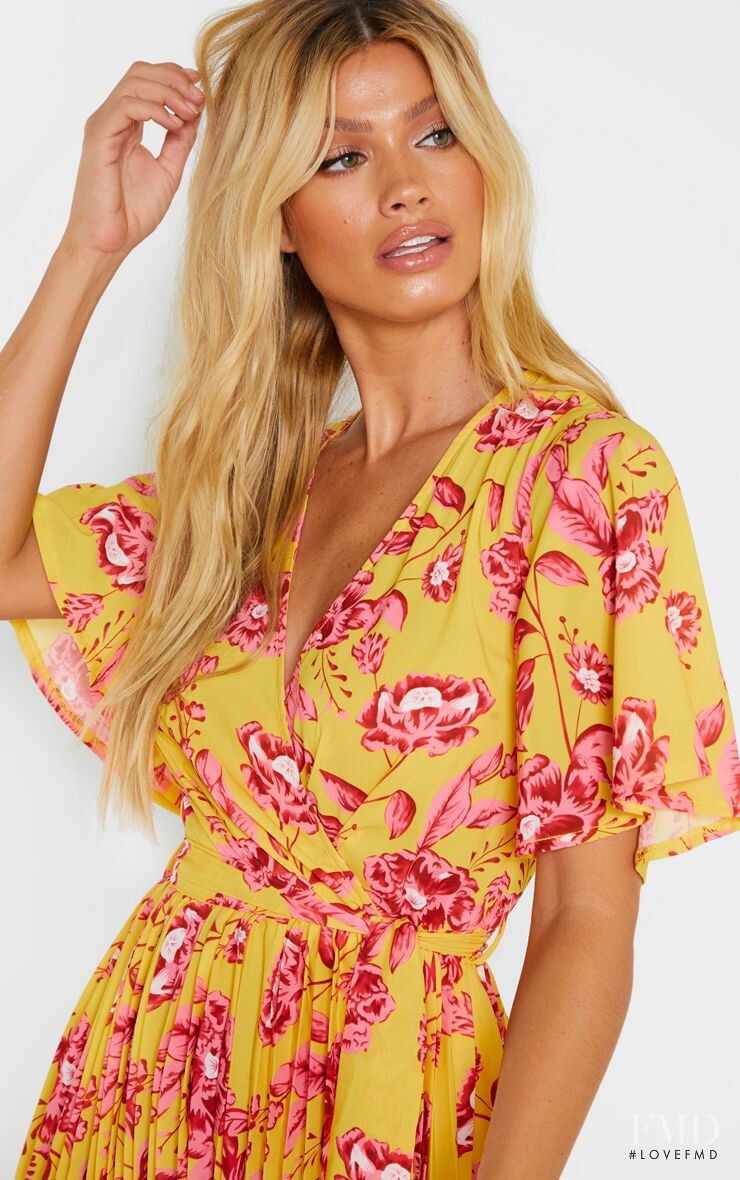 Maggie Rawlins featured in  the PrettyLittleThing catalogue for Summer 2019
