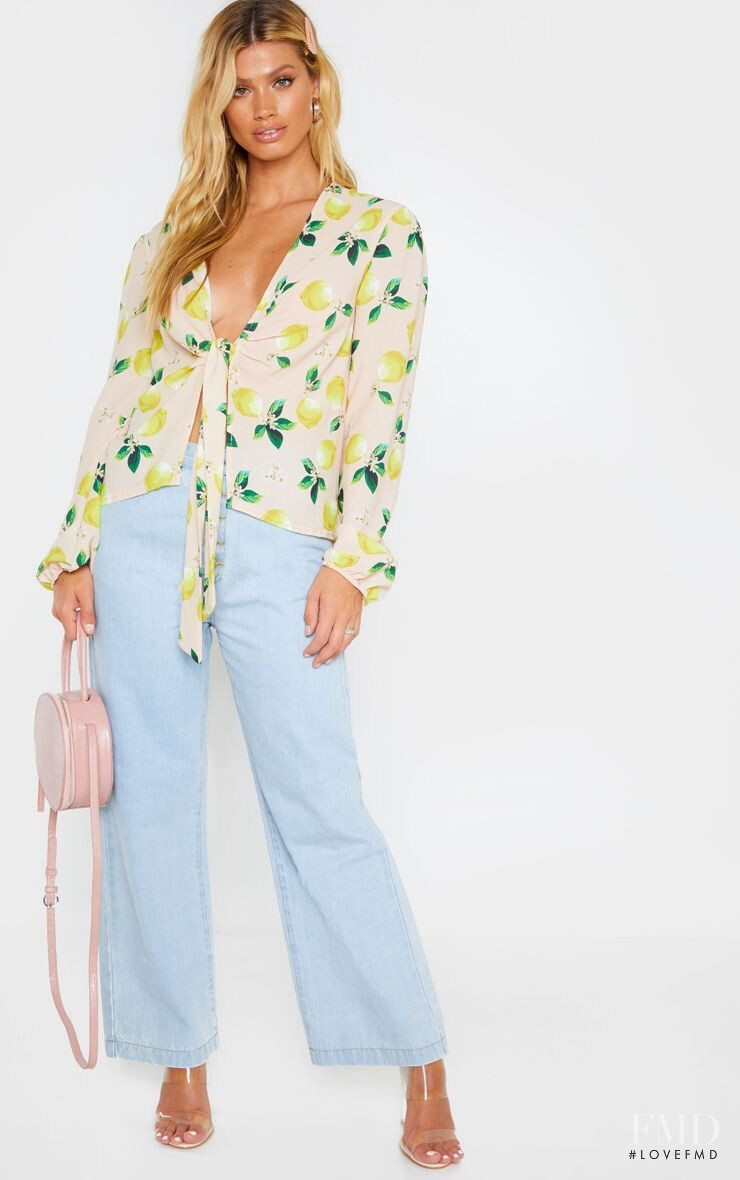 Maggie Rawlins featured in  the PrettyLittleThing catalogue for Summer 2019