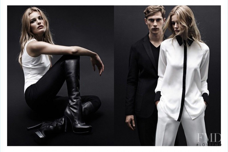 Edita Vilkeviciute featured in  the Calvin Klein White Label advertisement for Autumn/Winter 2012