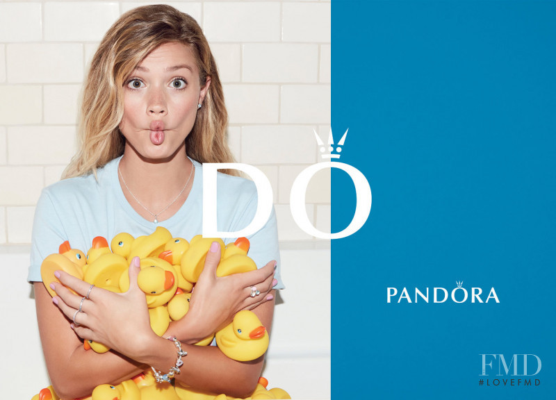 Maggie Rawlins featured in  the Pandora advertisement for Spring/Summer 2017