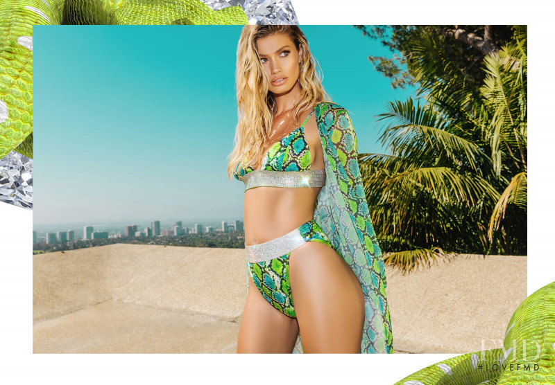 Maggie Rawlins featured in  the PrettyLittleThing Premium Swim advertisement for Autumn/Winter 2018