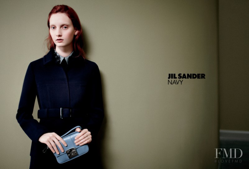 Codie Young featured in  the Jil Sander Navy advertisement for Autumn/Winter 2012