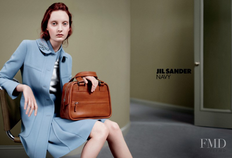 Codie Young featured in  the Jil Sander Navy advertisement for Autumn/Winter 2012