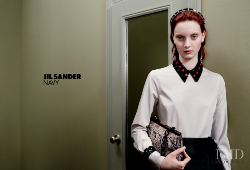 Codie Young featured in  the Jil Sander Navy advertisement for Autumn/Winter 2012