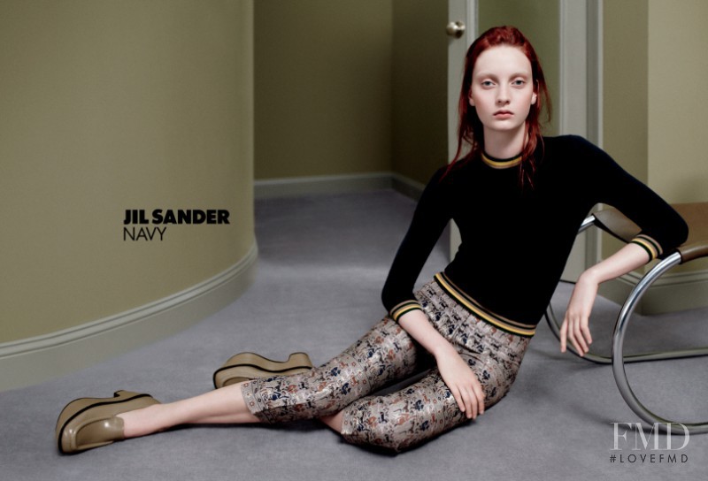 Codie Young featured in  the Jil Sander Navy advertisement for Autumn/Winter 2012