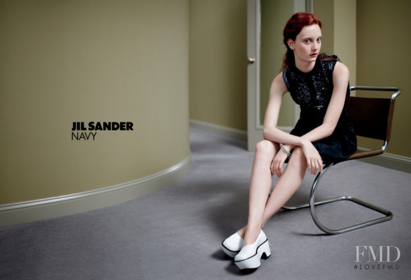 Codie Young featured in  the Jil Sander Navy advertisement for Autumn/Winter 2012