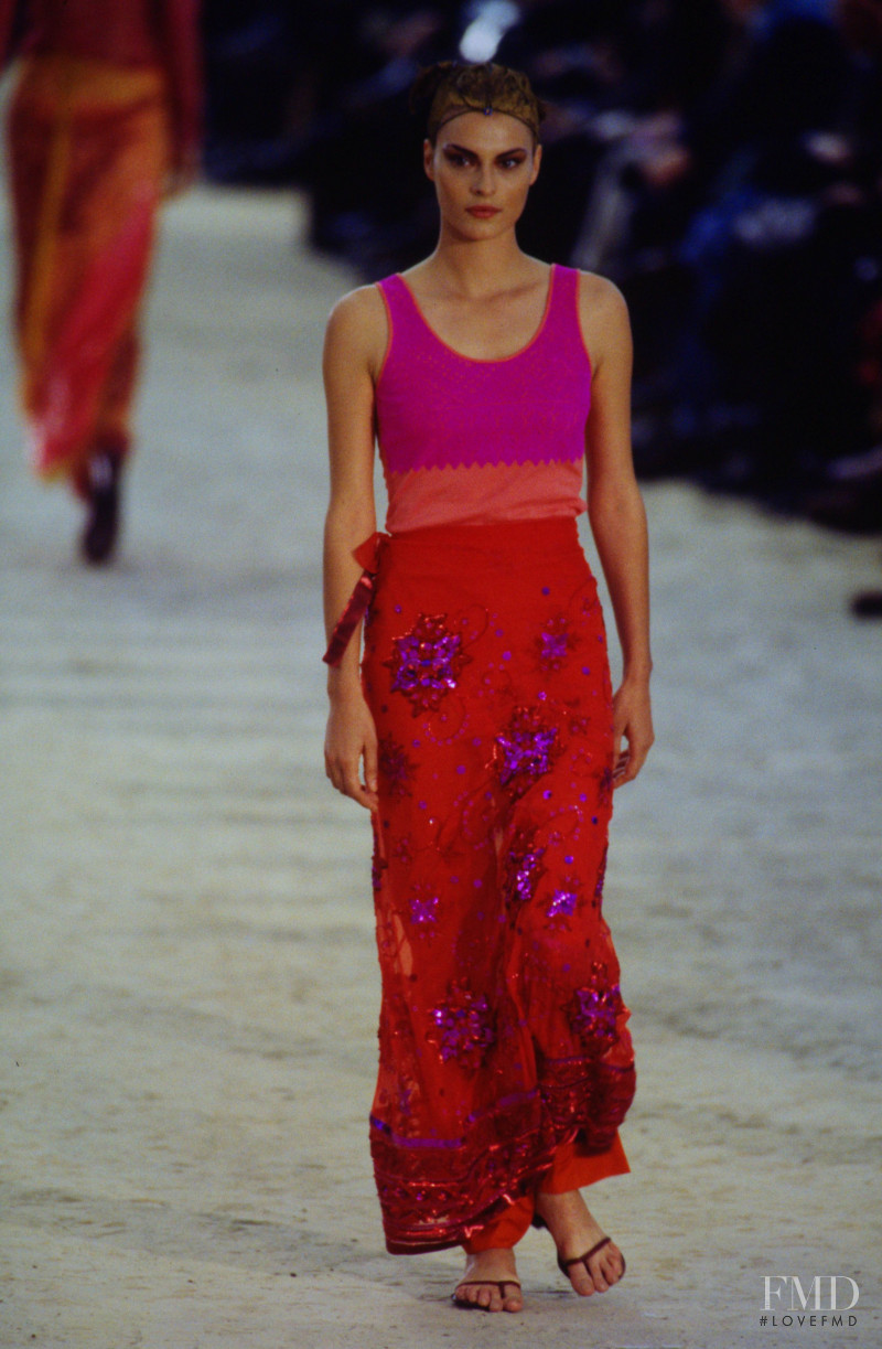 Magali Amadei featured in  the Dries van Noten fashion show for Spring/Summer 1997