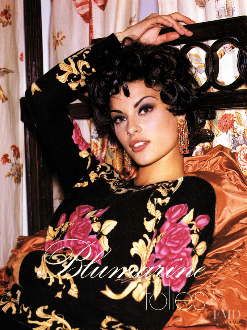 Magali Amadei featured in  the Blumarine advertisement for Autumn/Winter 1992