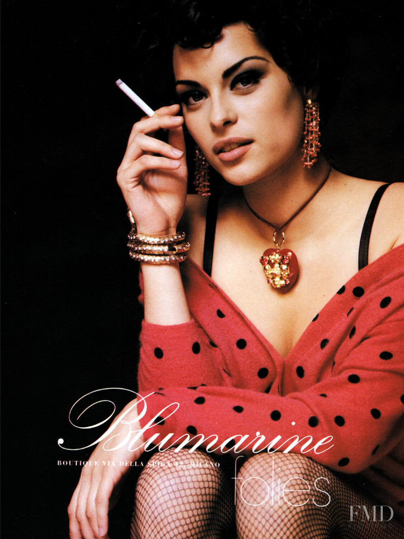 Magali Amadei featured in  the Blumarine advertisement for Autumn/Winter 1992