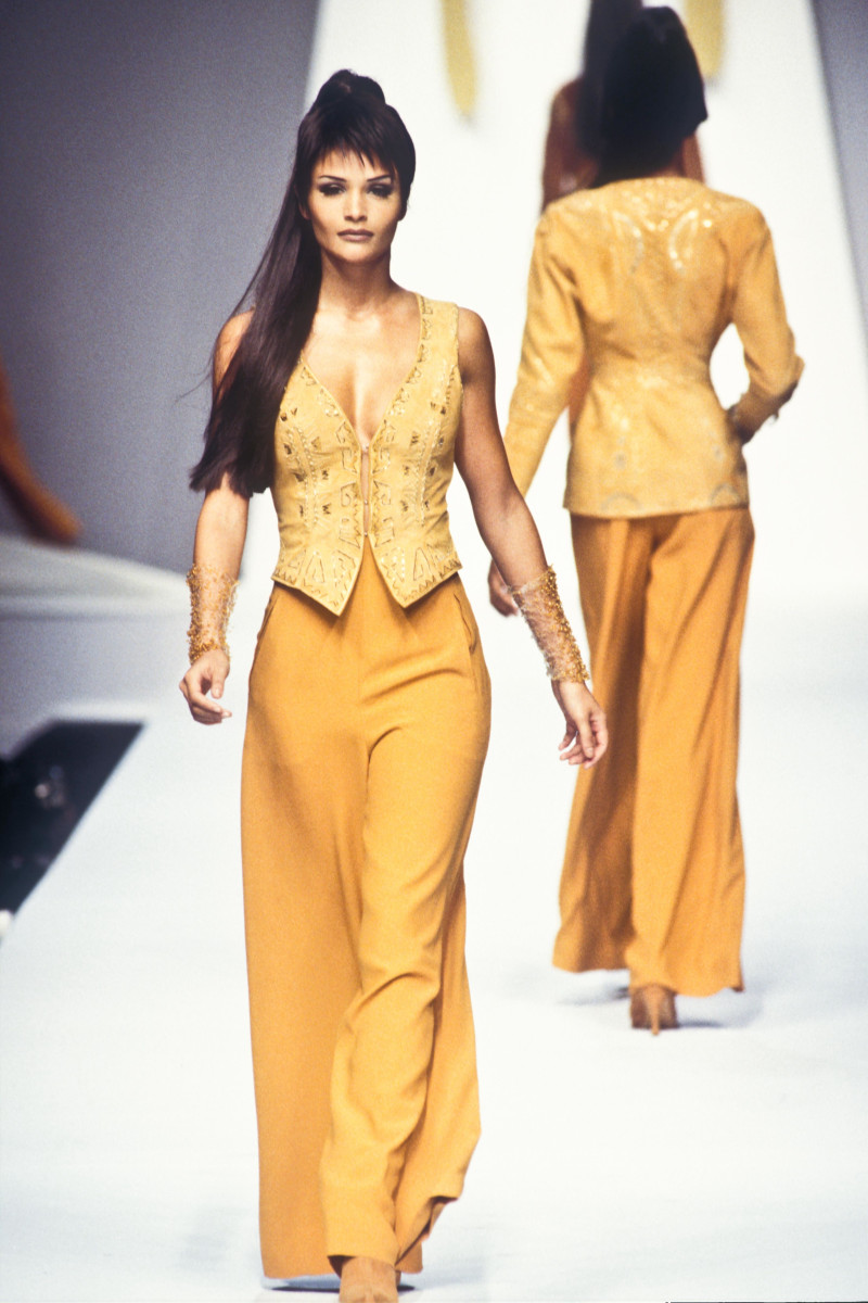 Helena Christensen featured in  the Montana fashion show for Spring/Summer 1993