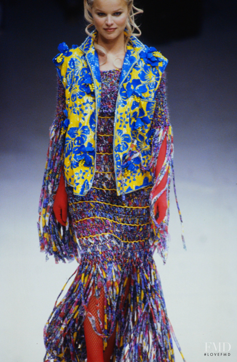 Eva Herzigova featured in  the Jean-Paul Gaultier fashion show for Spring/Summer 1993