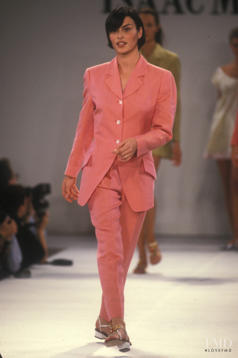 Magali Amadei featured in  the Isaac Mizrahi fashion show for Spring/Summer 1994