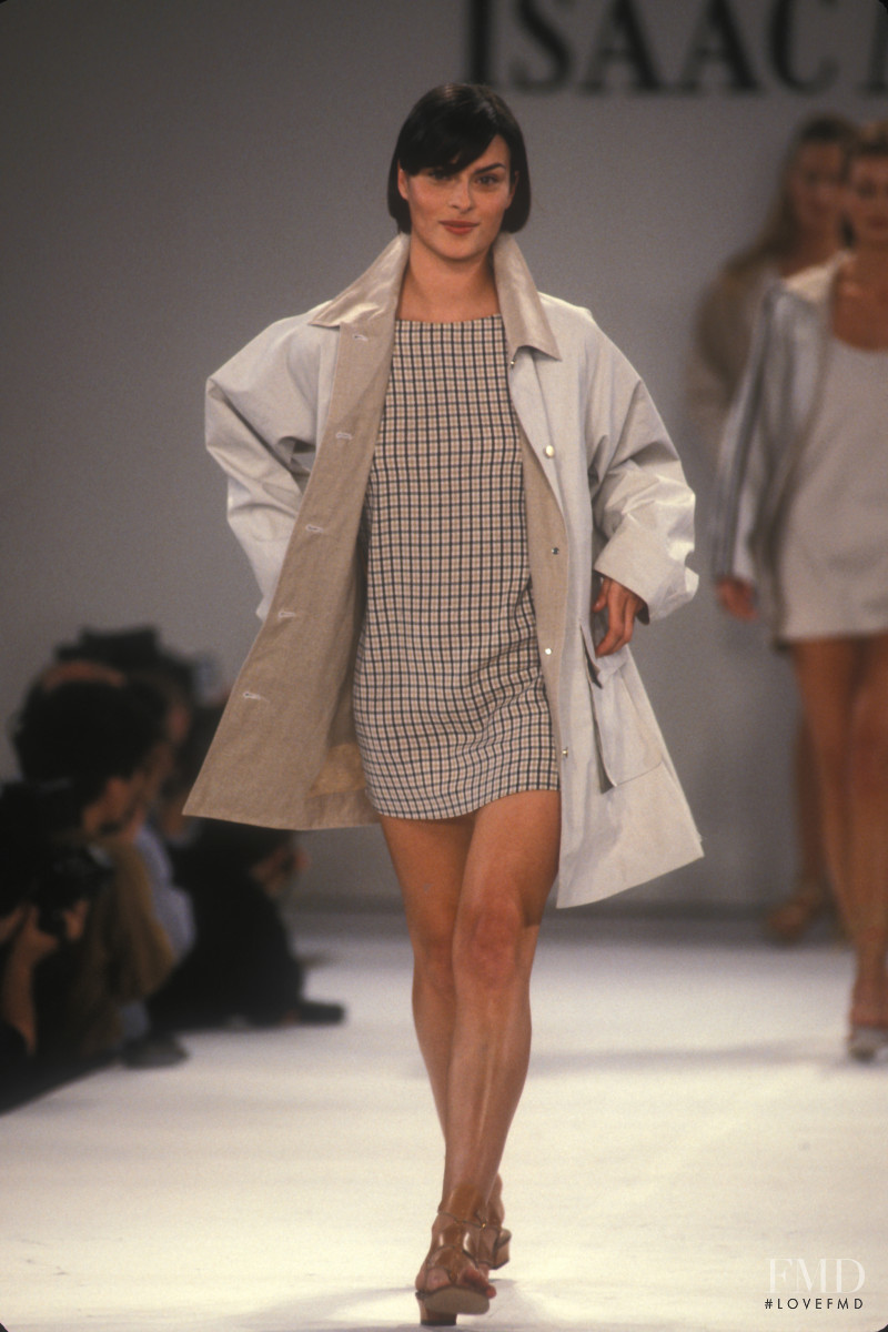 Magali Amadei featured in  the Isaac Mizrahi fashion show for Spring/Summer 1994