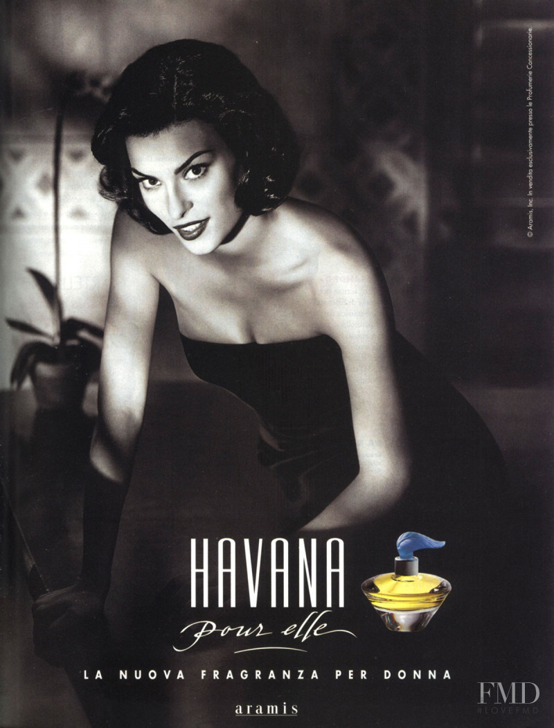 Magali Amadei featured in  the aramis Havana advertisement for Autumn/Winter 1996