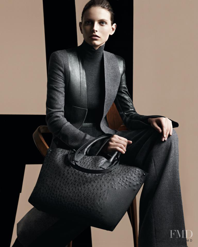 Karlina Caune featured in  the Akris advertisement for Autumn/Winter 2012