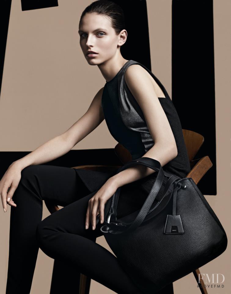 Karlina Caune featured in  the Akris advertisement for Autumn/Winter 2012