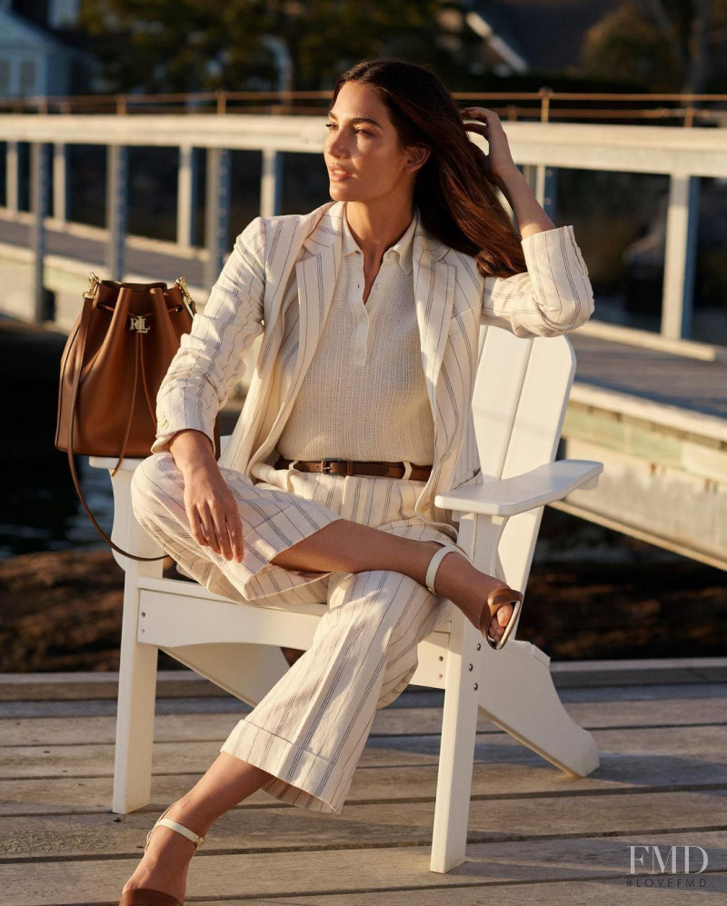 Lily Aldridge featured in  the Lauren by Ralph Lauren advertisement for Spring/Summer 2021