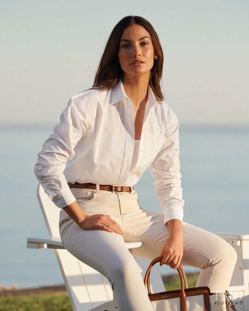 Lily Aldridge featured in  the Lauren by Ralph Lauren advertisement for Spring/Summer 2021