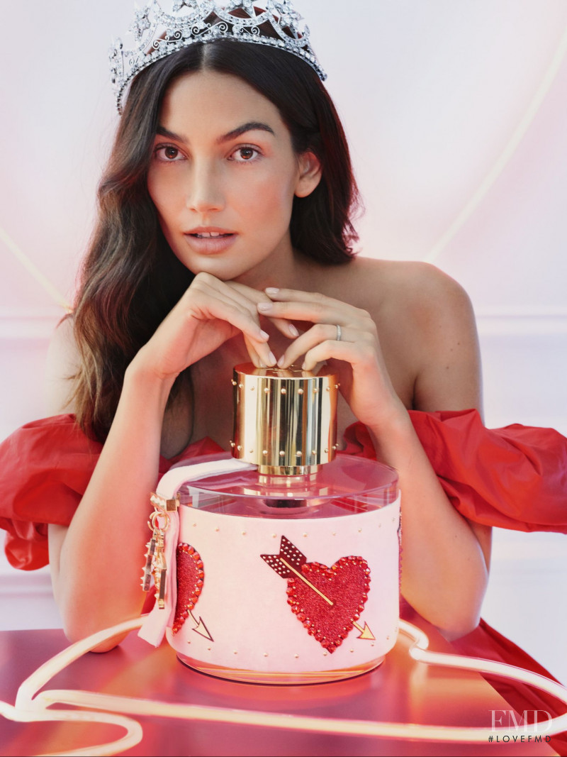 Lily Aldridge featured in  the CH Carolina Herrera Fragrance advertisement for Spring/Summer 2019