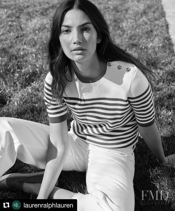 Lily Aldridge featured in  the Lauren by Ralph Lauren advertisement for Autumn/Winter 2018