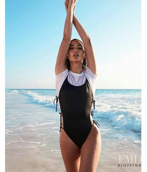 Lily Aldridge featured in  the Carolina Herrera advertisement for Spring/Summer 2018