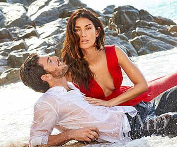 Lily Aldridge featured in  the Carolina Herrera advertisement for Spring/Summer 2018