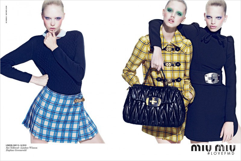 Daphne Groeneveld featured in  the Miu Miu advertisement for Autumn/Winter 2010
