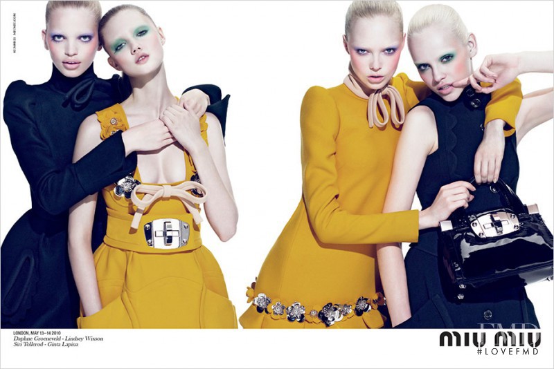 Daphne Groeneveld featured in  the Miu Miu advertisement for Autumn/Winter 2010