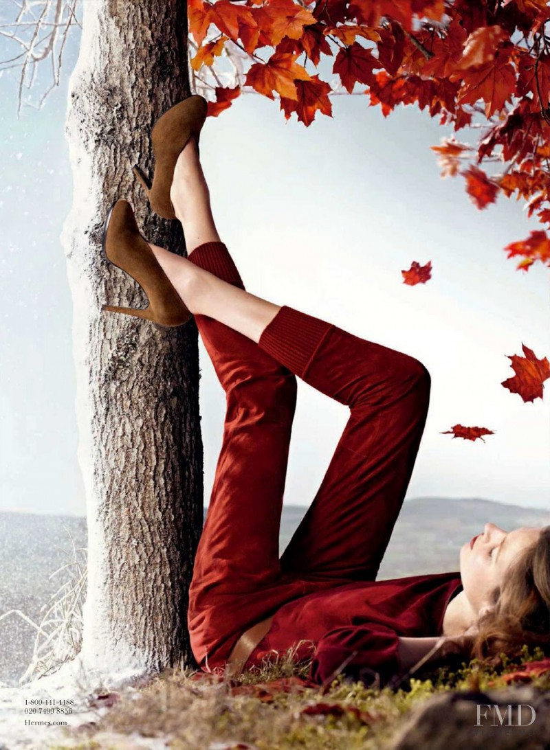 Bette Franke featured in  the Hermès advertisement for Autumn/Winter 2012