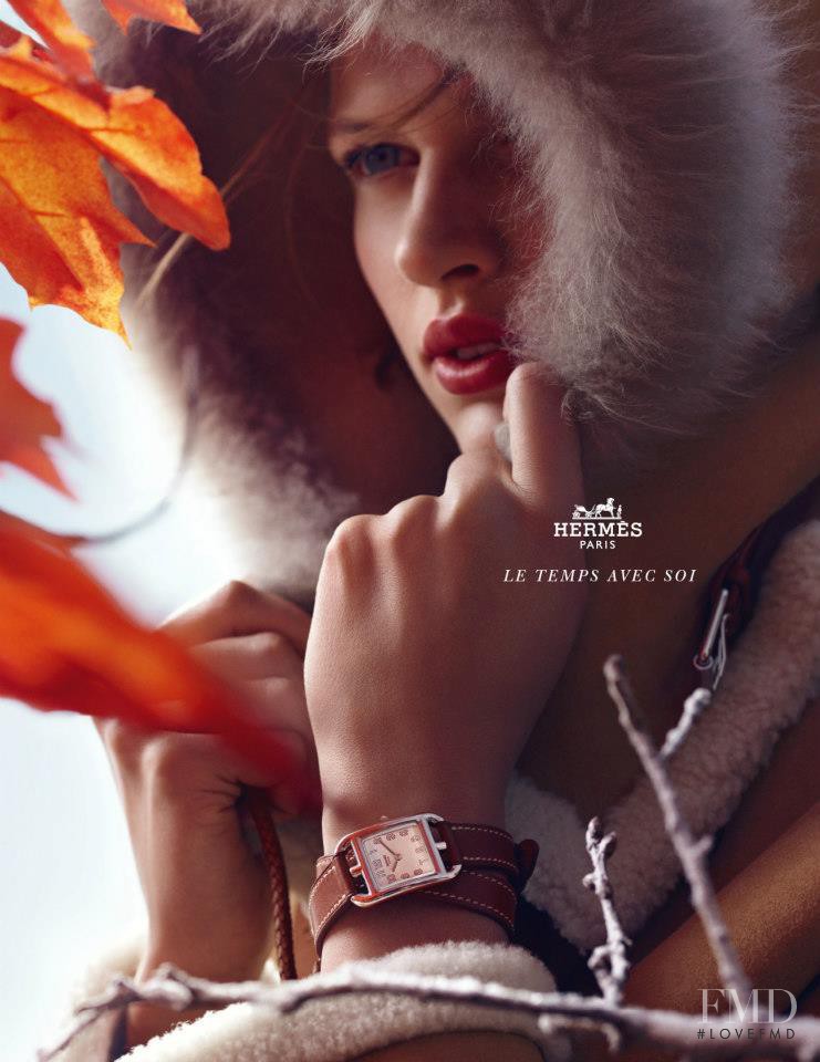 Bette Franke featured in  the Hermès advertisement for Autumn/Winter 2012