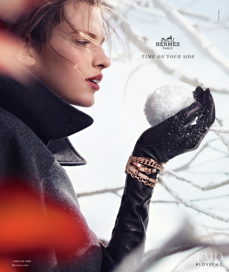 Bette Franke featured in  the Hermès advertisement for Autumn/Winter 2012