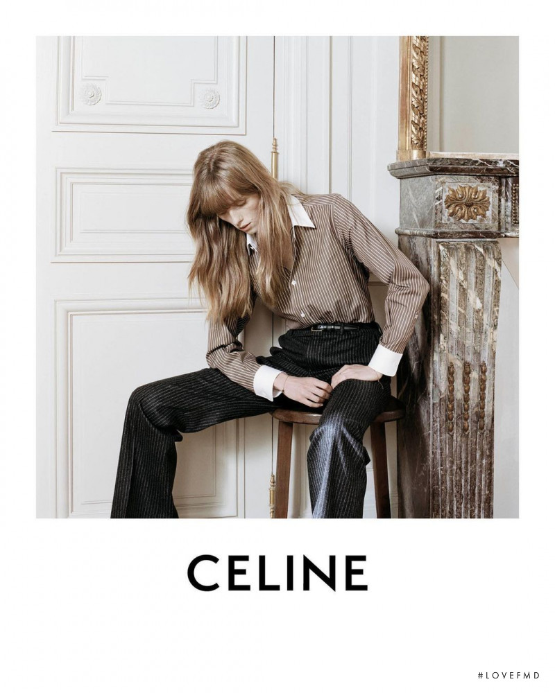 Rianne Van Rompaey featured in  the Celine advertisement for Pre-Fall 2021