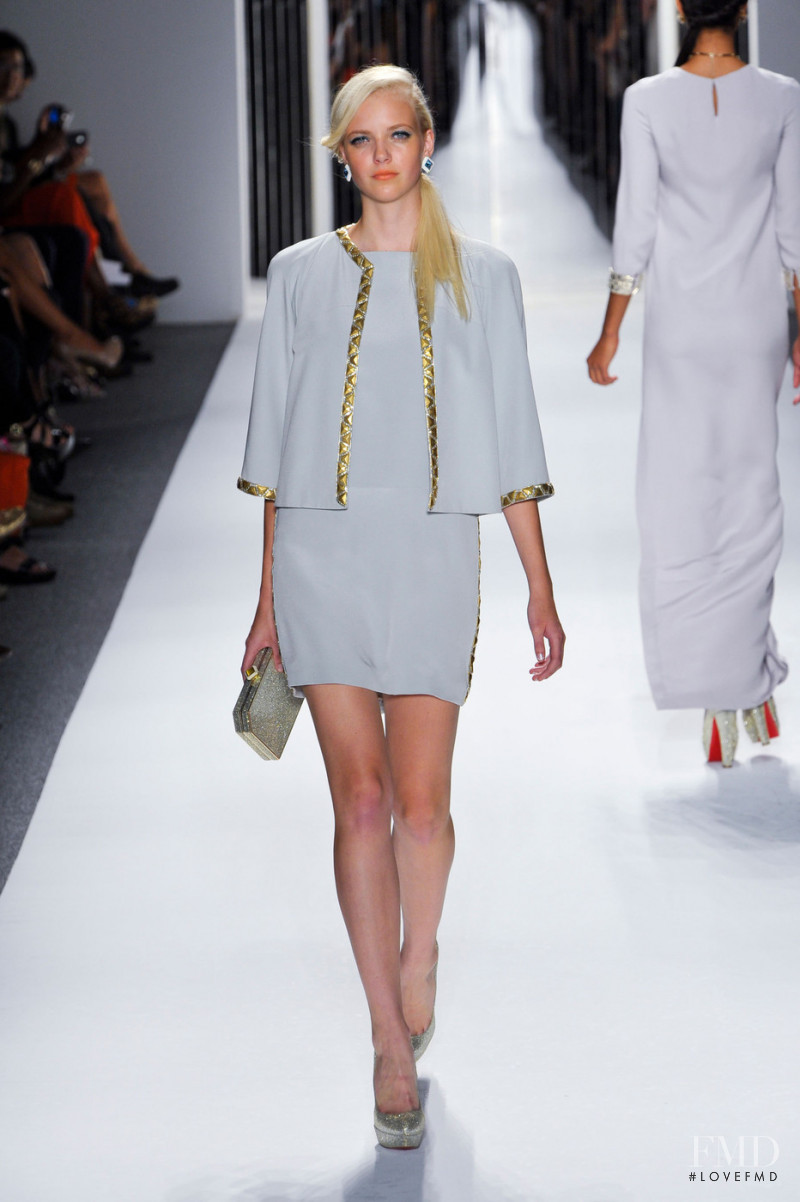 Kate Maresova featured in  the Jenny Packham fashion show for Spring/Summer 2013