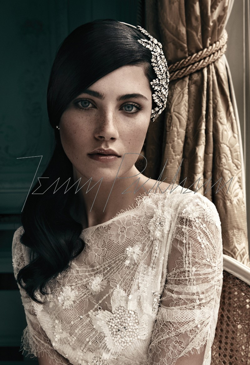 Anna Speckhart featured in  the Jenny Packham Bridal advertisement for Spring/Summer 2013