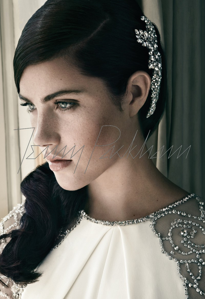 Anna Speckhart featured in  the Jenny Packham Bridal advertisement for Spring/Summer 2013