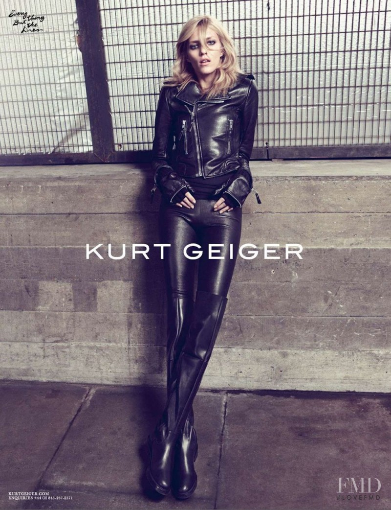 Anja Rubik featured in  the Kurt Geiger advertisement for Autumn/Winter 2012