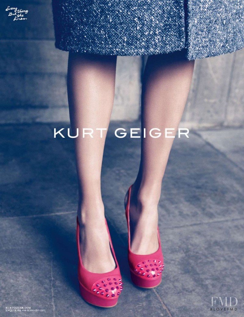 Anja Rubik featured in  the Kurt Geiger advertisement for Autumn/Winter 2012