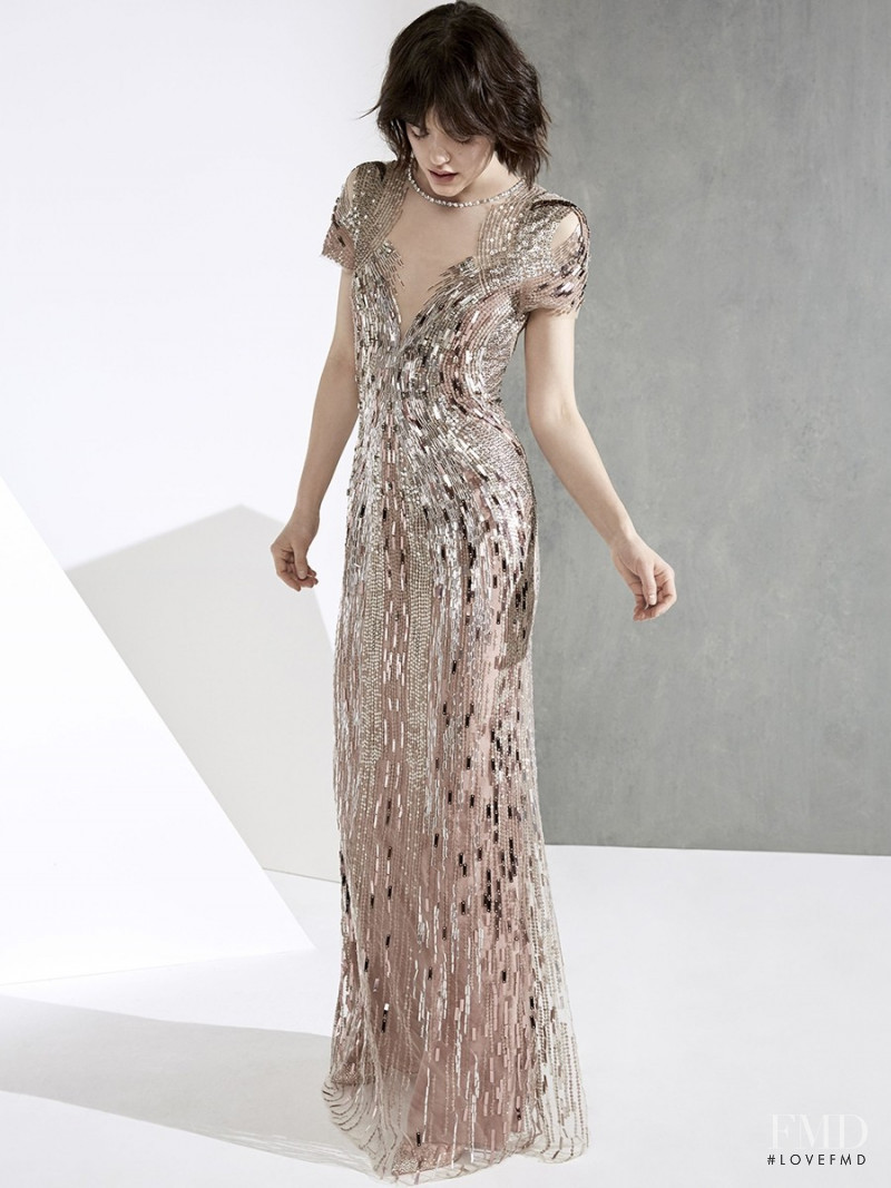 Anna Nevala featured in  the Jenny Packham advertisement for Spring/Summer 2018