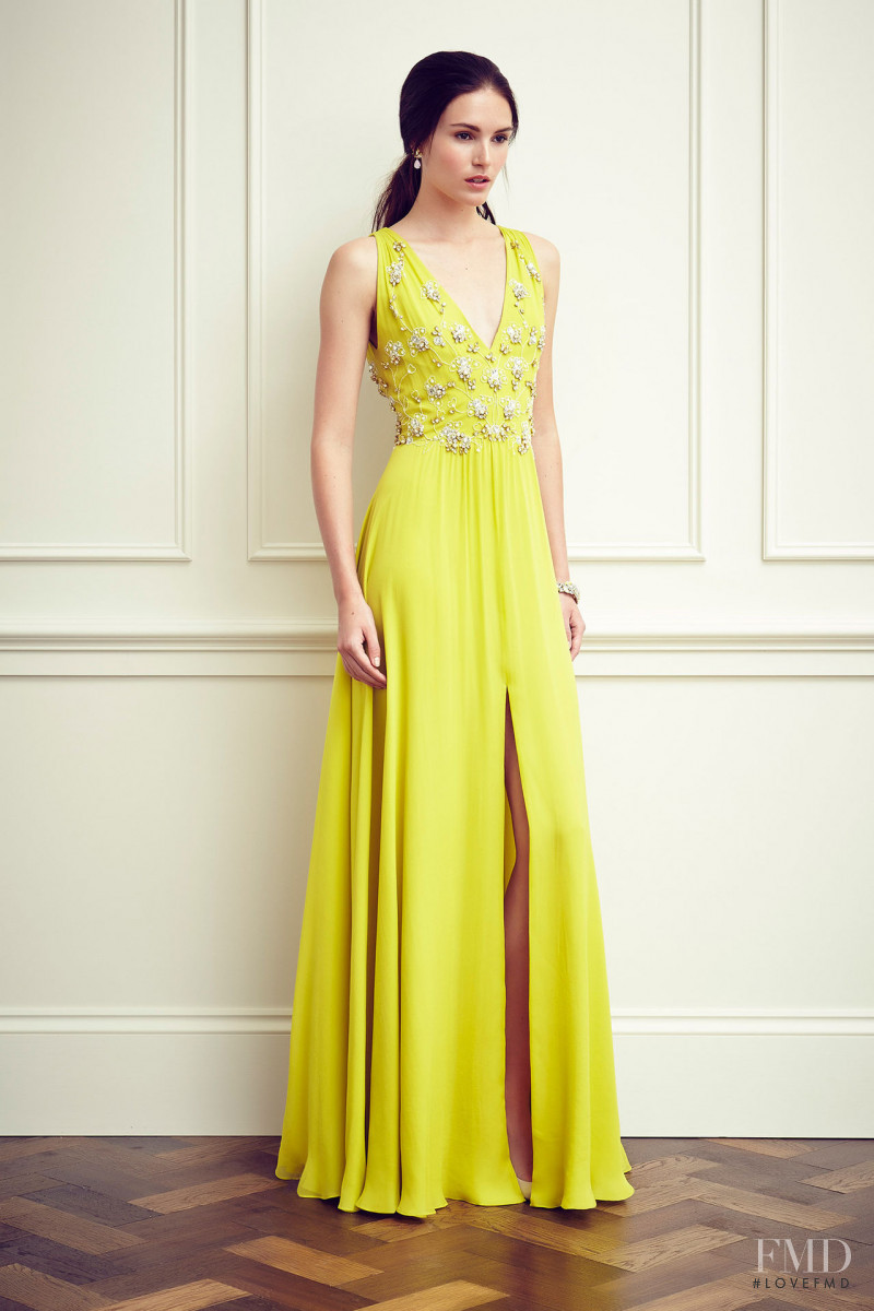 Amanda Ware featured in  the Jenny Packham lookbook for Resort 2015