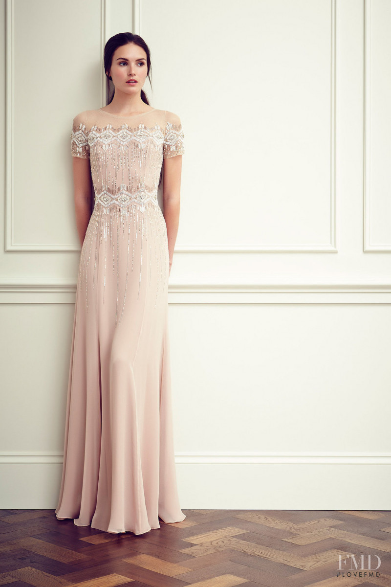 Amanda Ware featured in  the Jenny Packham lookbook for Resort 2015