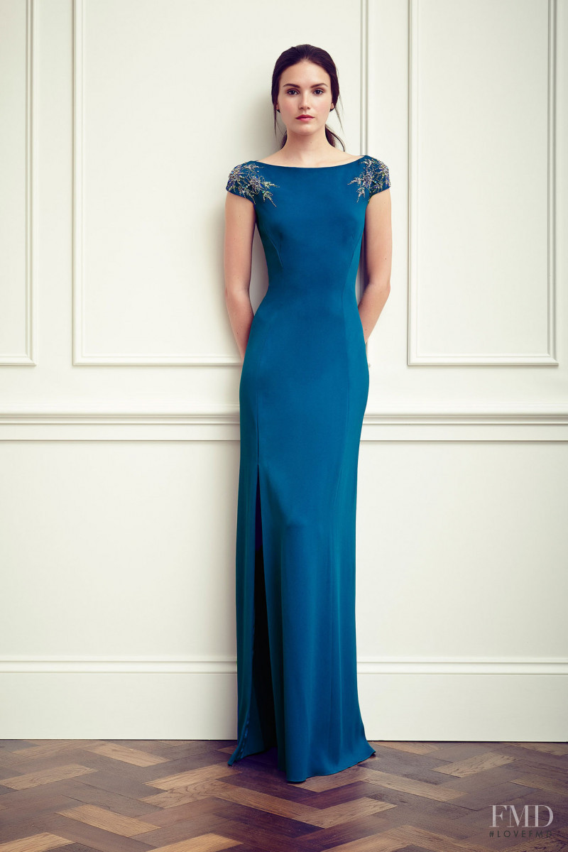 Amanda Ware featured in  the Jenny Packham lookbook for Resort 2015