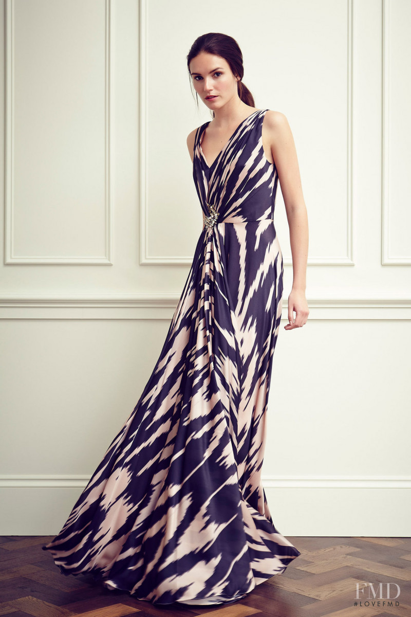 Amanda Ware featured in  the Jenny Packham lookbook for Resort 2015