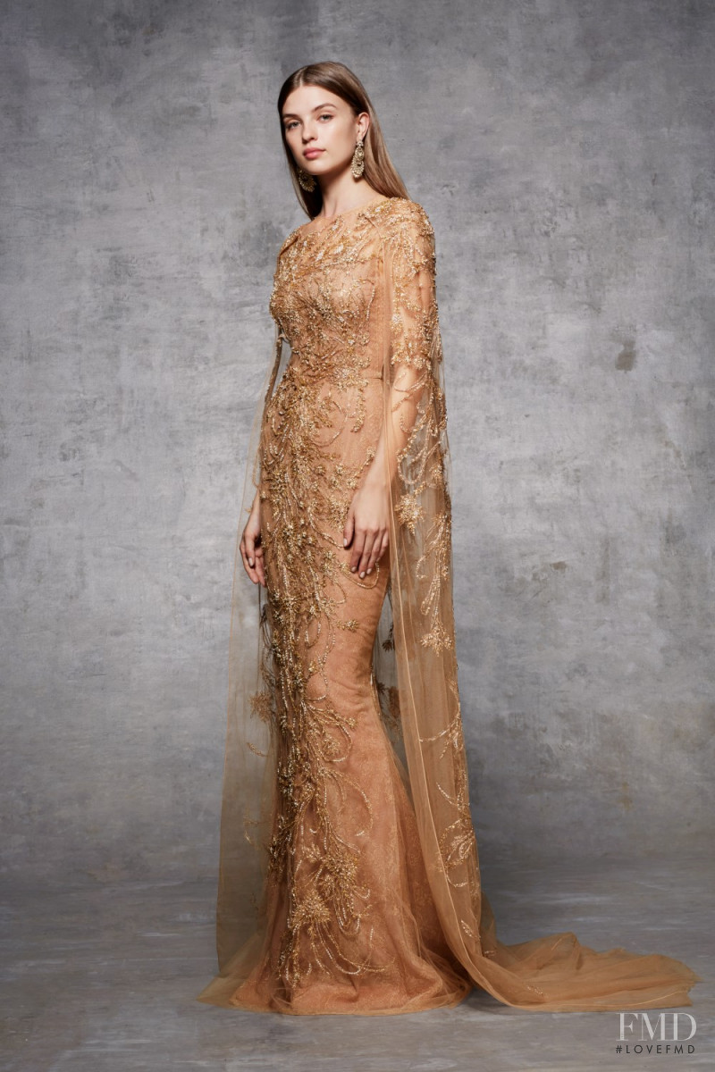 Amanda Mondale featured in  the Marchesa lookbook for Pre-Fall 2018