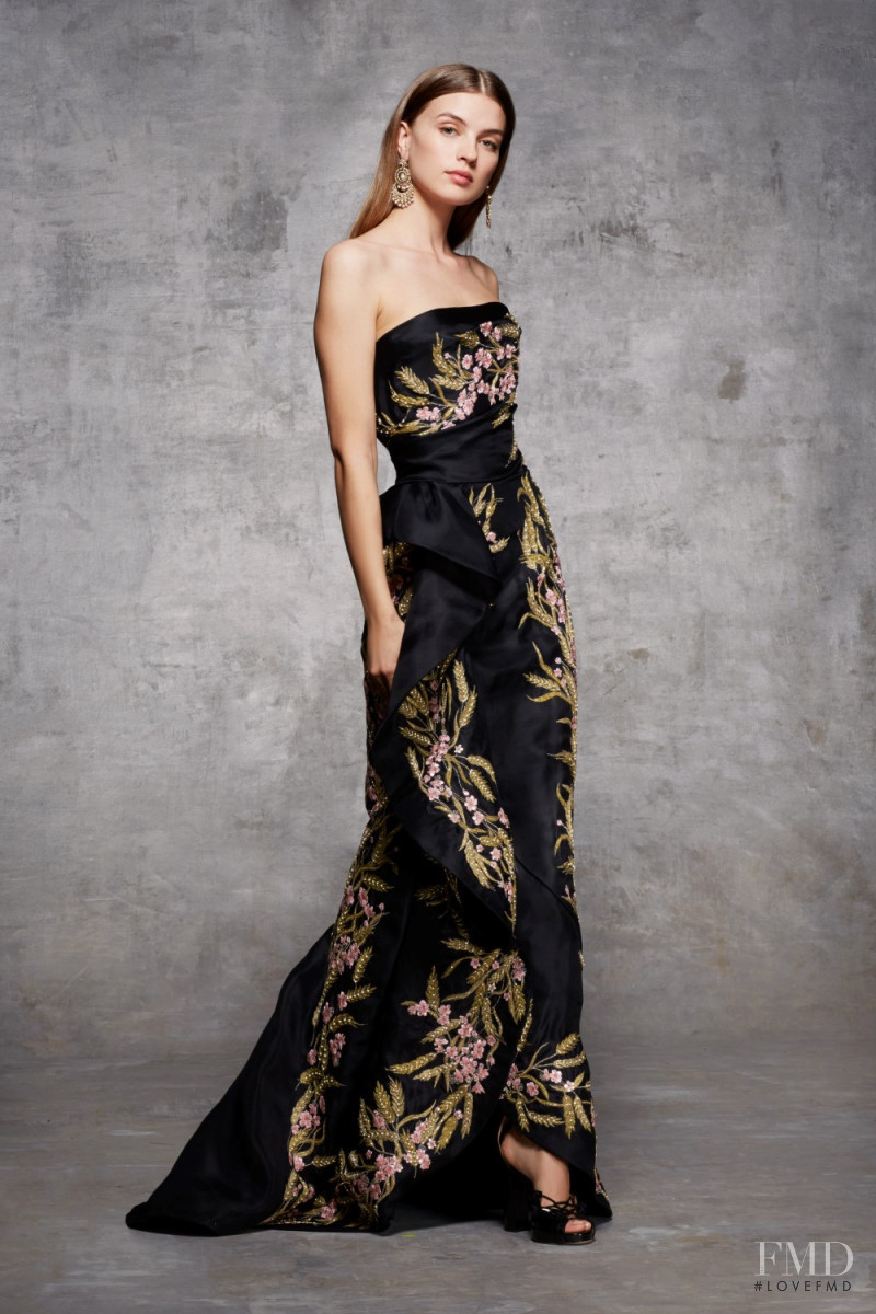 Amanda Mondale featured in  the Marchesa lookbook for Pre-Fall 2018