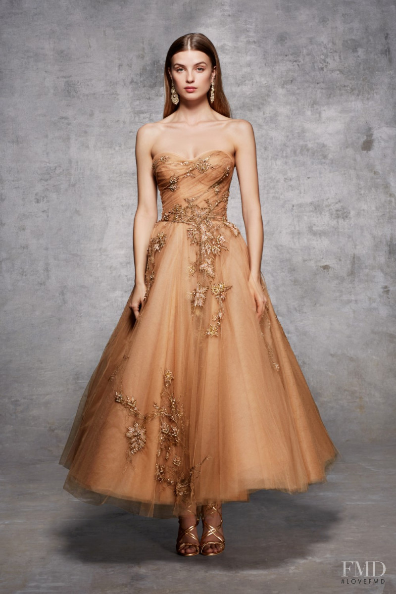 Amanda Mondale featured in  the Marchesa lookbook for Pre-Fall 2018